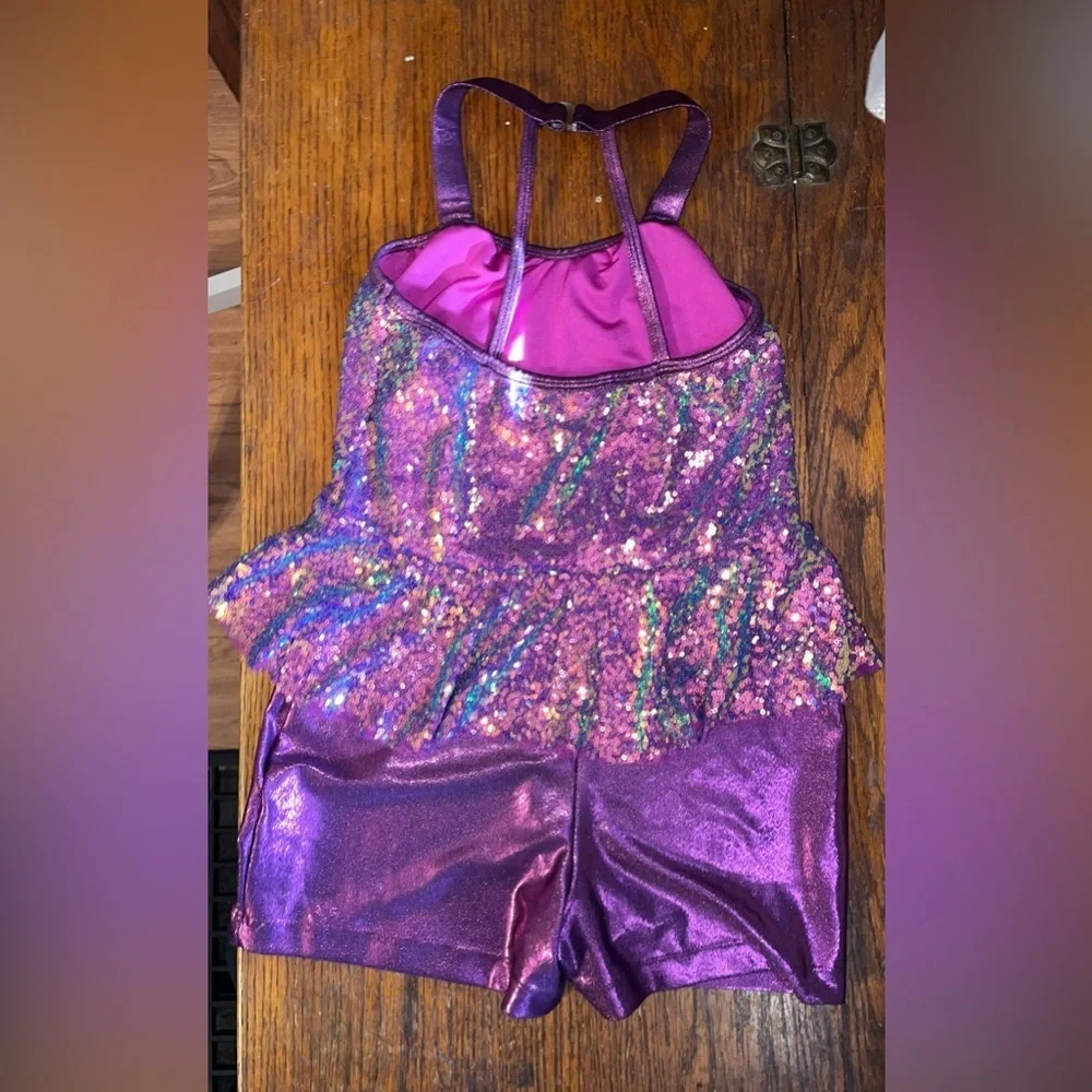 Revolution Dance Purple Metallic Girls Dance Uniform *make offers*